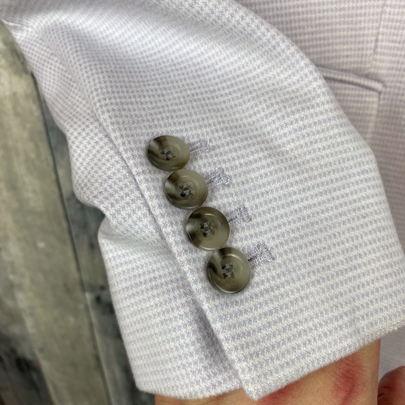 Ann Taylor Lavender Houndstooth Plaid Print Blazer Size 6 NWT! - Picture 6 of 14